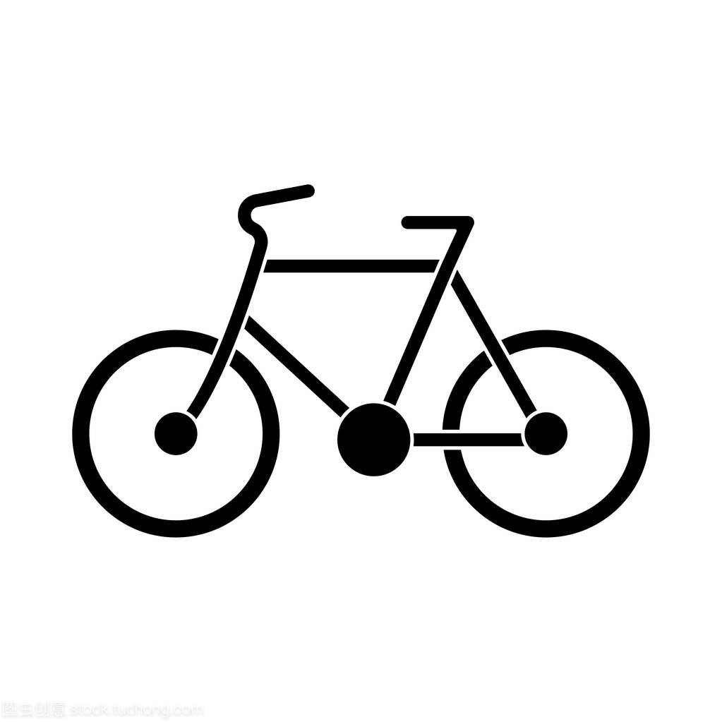 矢量-自行車大綱圖標(biāo),現(xiàn)代最小平面設(shè)計風(fēng)格,自行車矢量圖